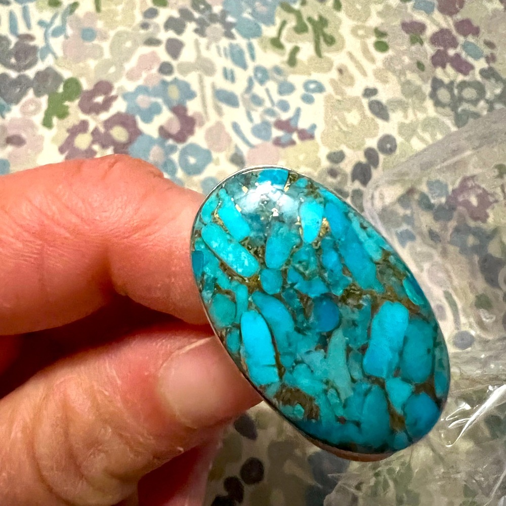 Turquoise ring sterling silver